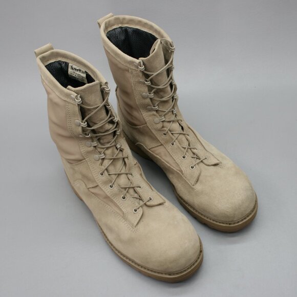 Bates Mens 16.5 W Wide Desert Tan Suede Gore-Tex Military Combat Boots 03-D-0321 - Picture 6 of 12